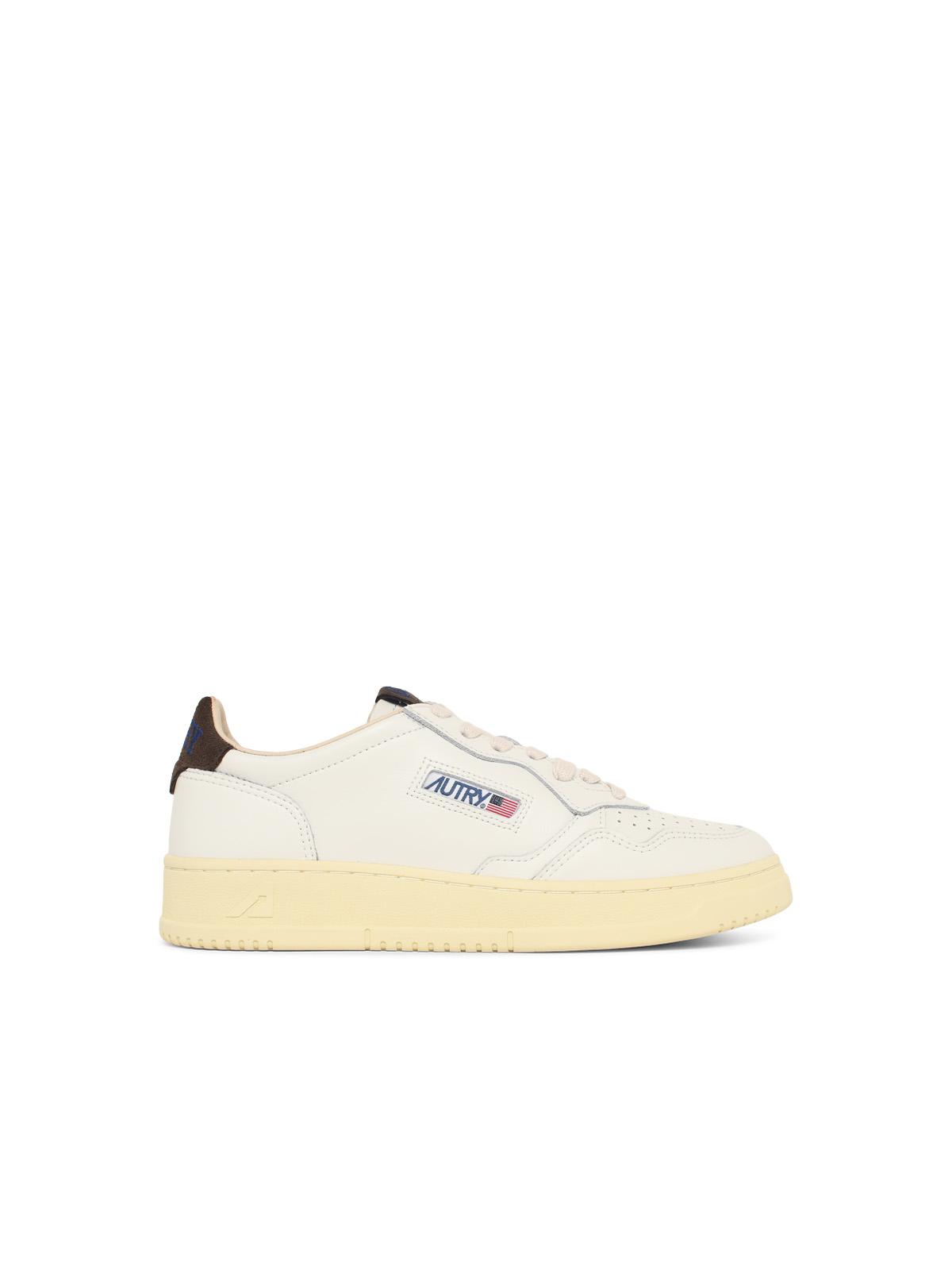 'Medalist Low' White And Brown Leather Sneakers