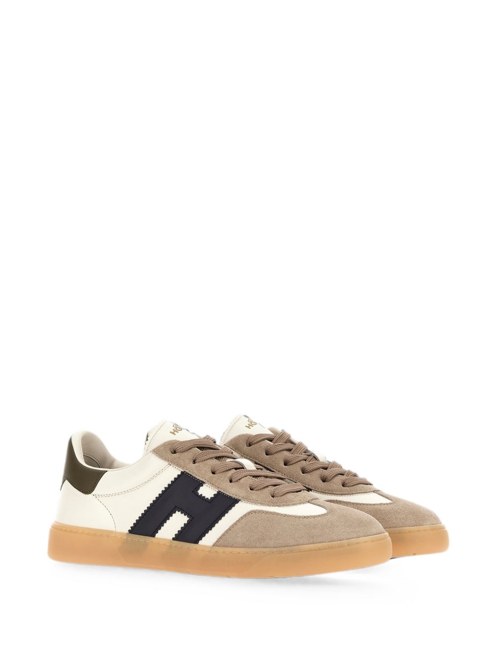 Low-Top Textured Logo Sneakers