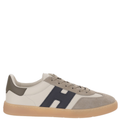Low-Top Leather Sneakers With Suede Inserts And Memory Foam Insole