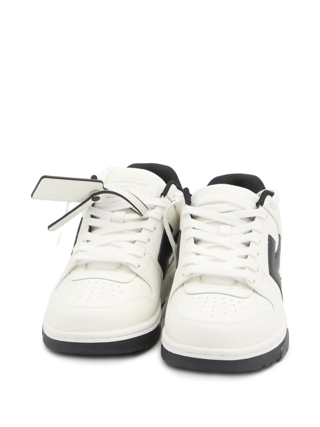 Calf Leather Low-Top Sneakers With Contrasting Arrow Motifs