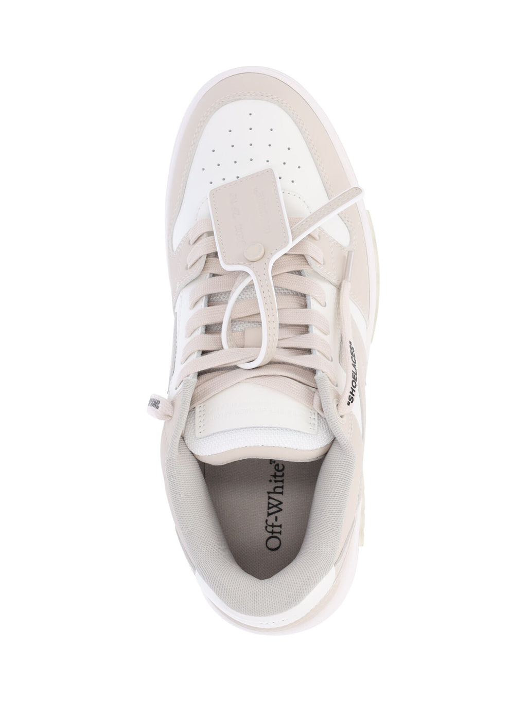 Beige Leather Out Of Office Sneakers