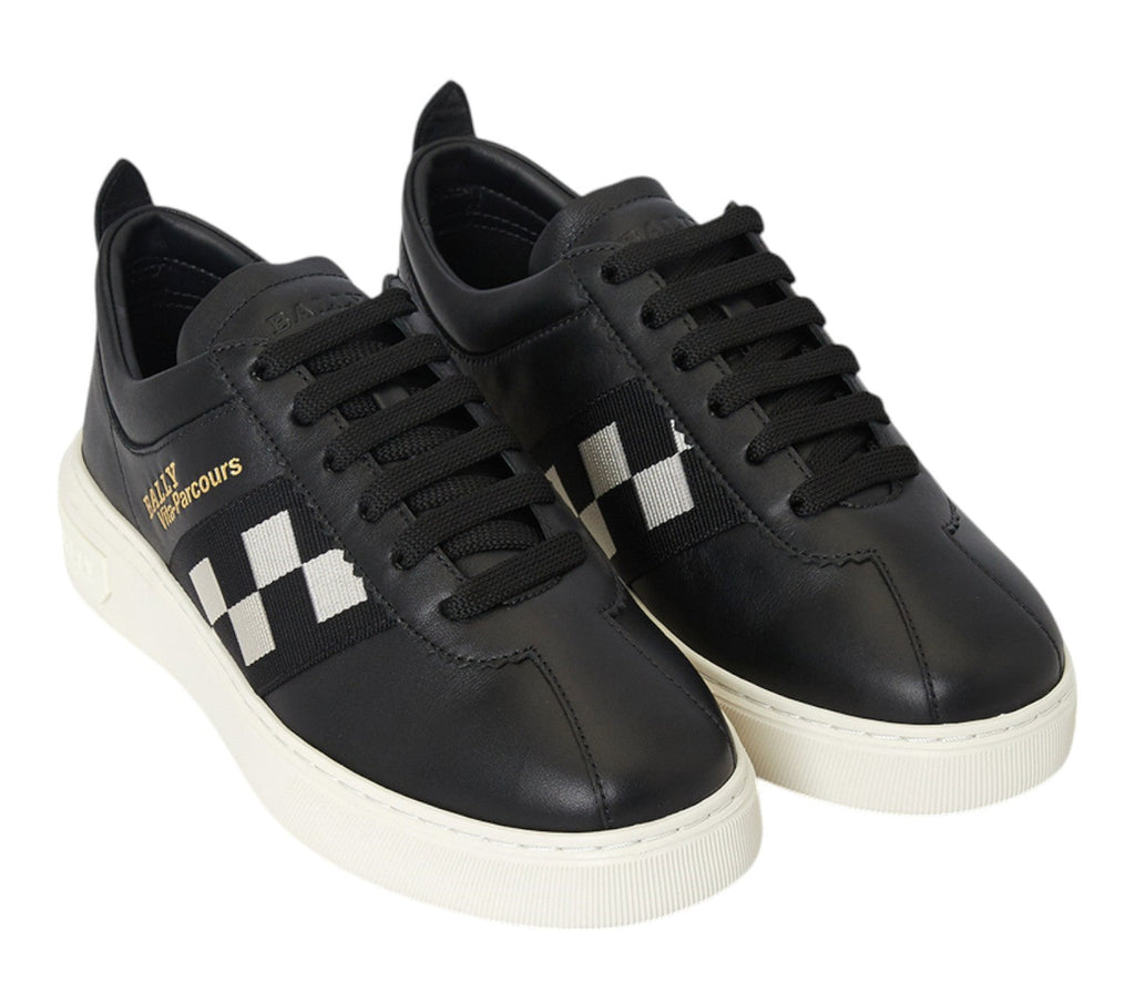 Bally Vita Parcours 6239633 Men's Black Calf Plain Leather Sneakers