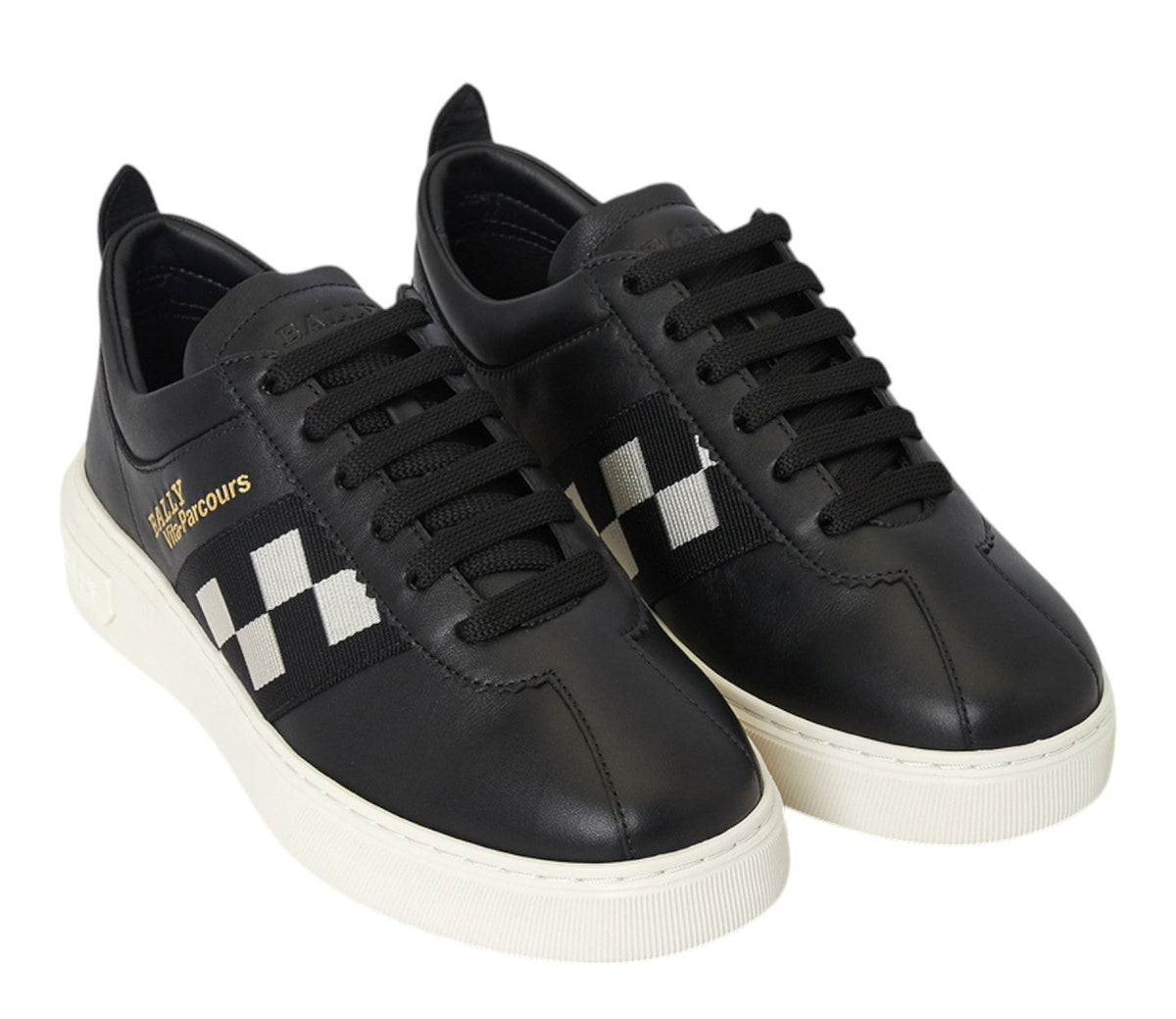 Bally Vita Parcours 6239633 Men's Black Calf Plain Leather Sneakers