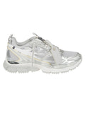 Be Right Back White Futuristic Textured Grip Sole Sneakers