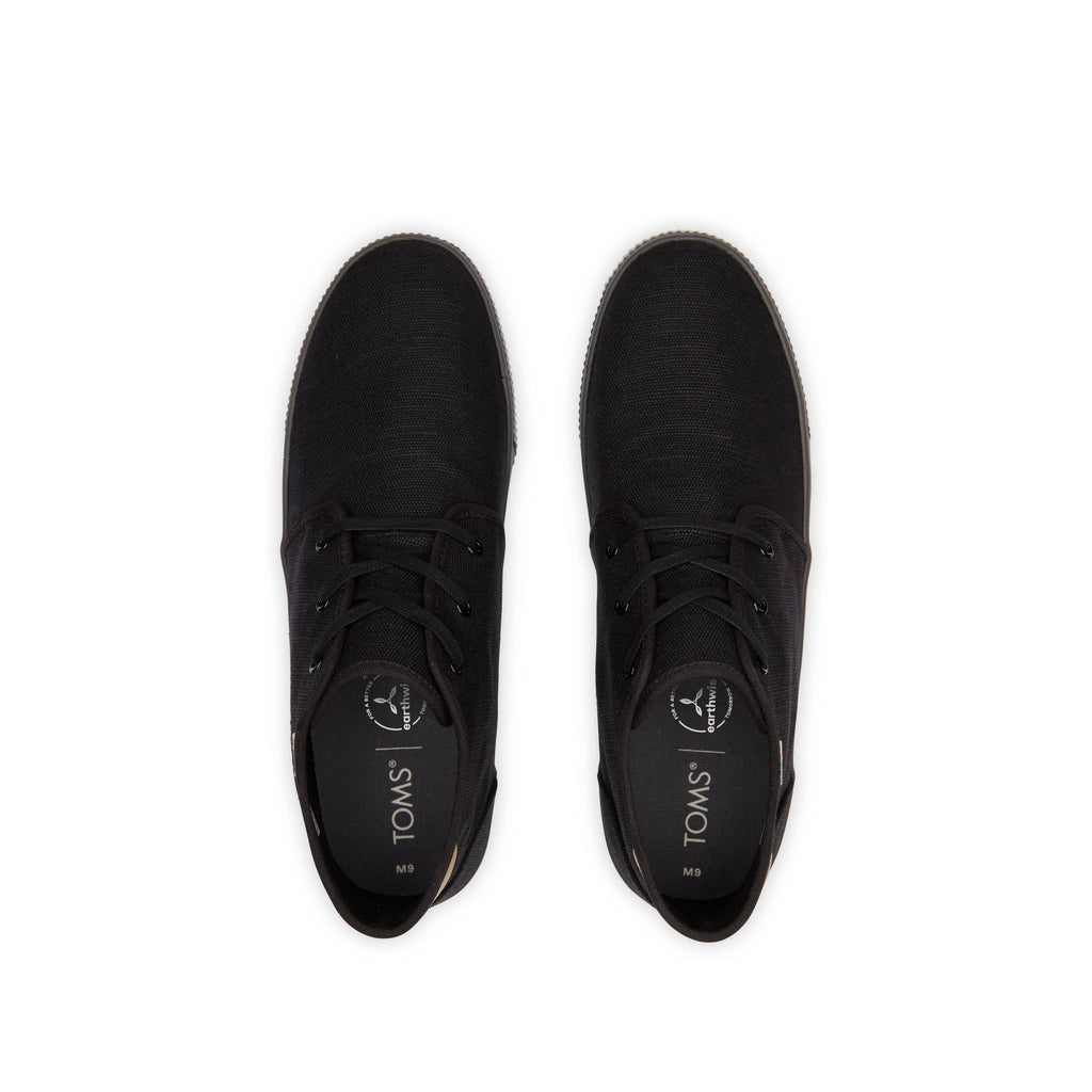 black canvas mens carlo mid top sneakers