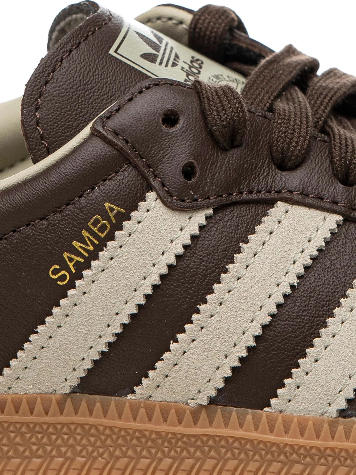 Brown Samba OG Suede Leather Low-Top Sneakers
