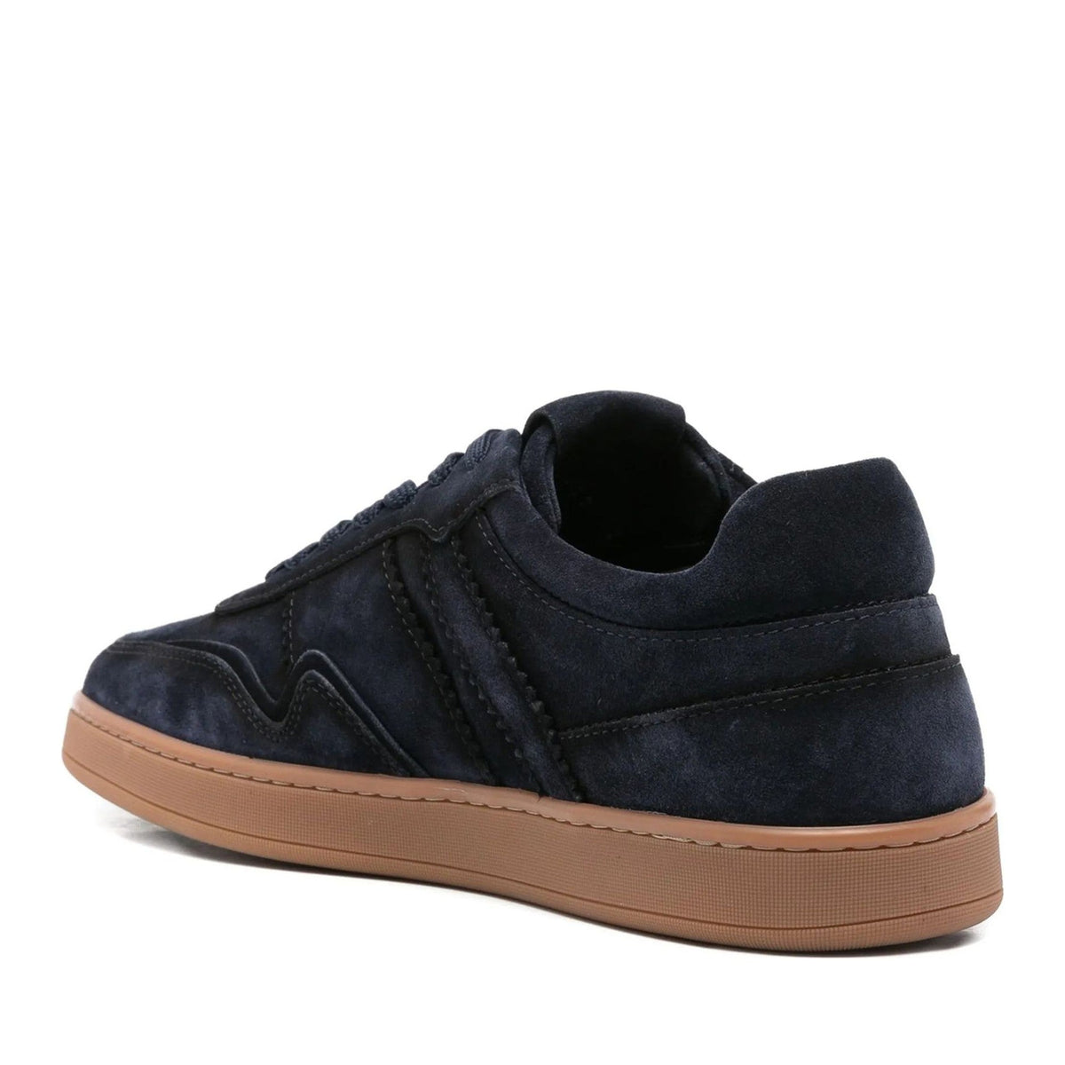 Blue Suede Low-Top Gum Sole Sneakers