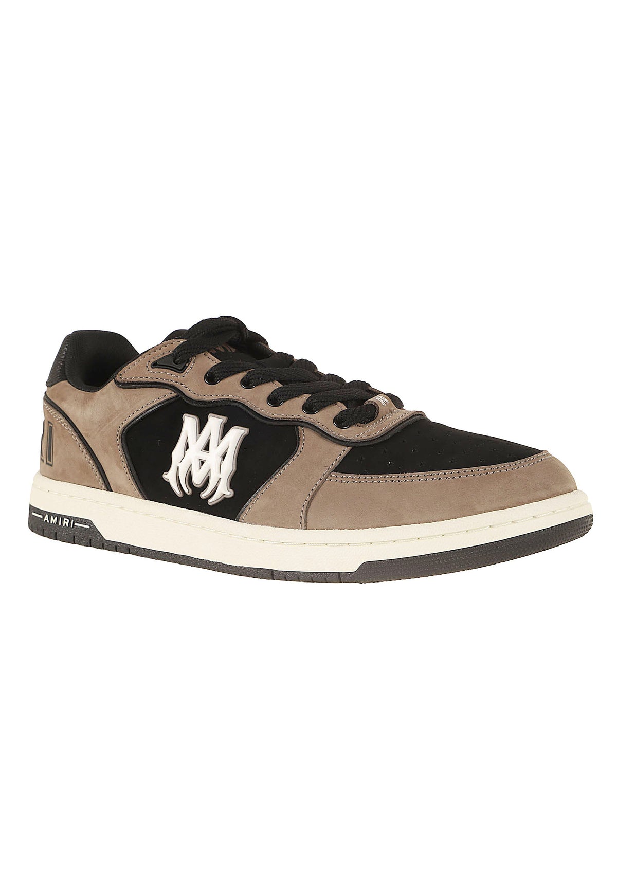 Brown Black Newport Suede Fabric Low-Top Sneakers