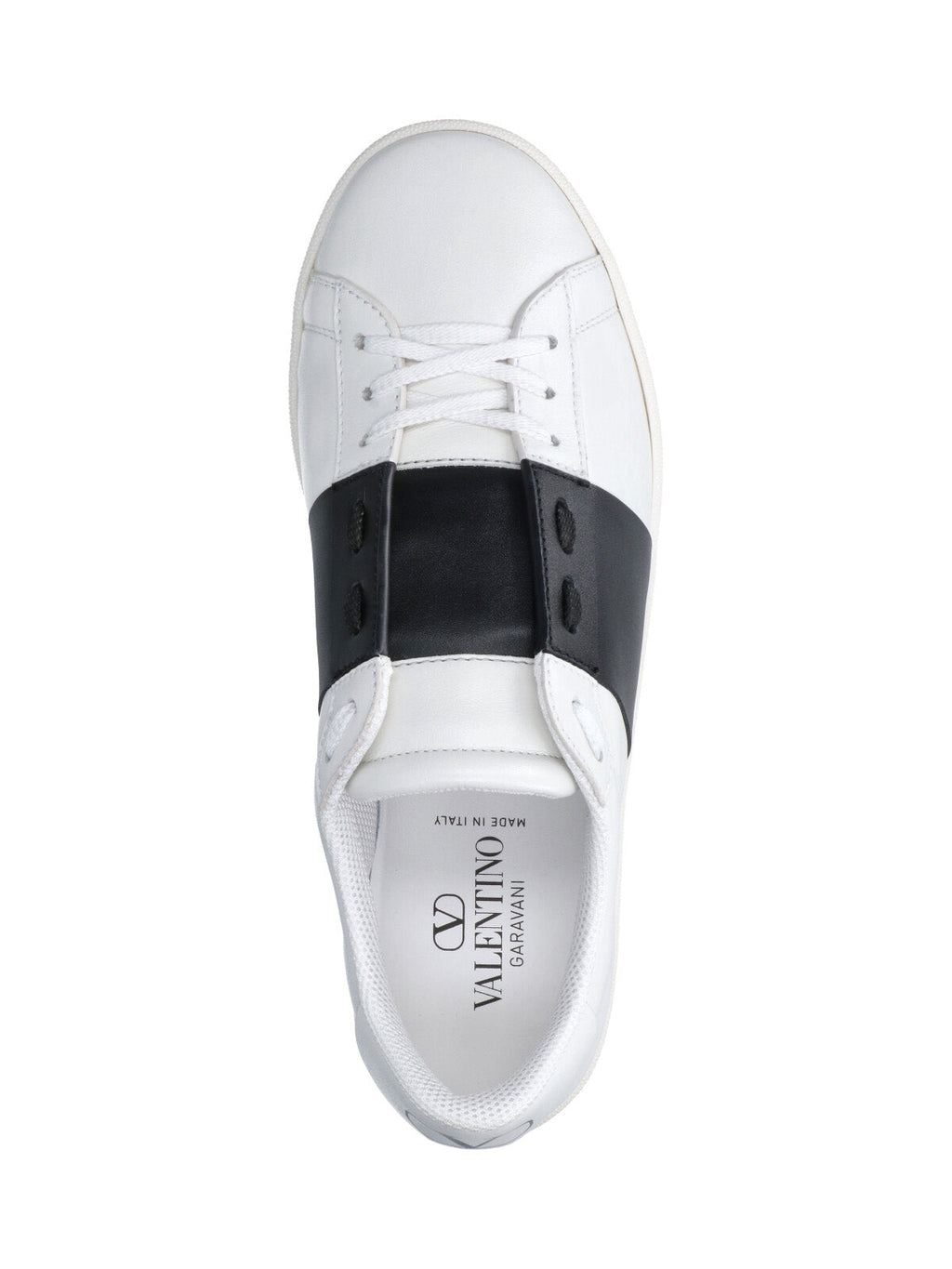 Low-Top Sneakers with Bold Black Midfoot Band