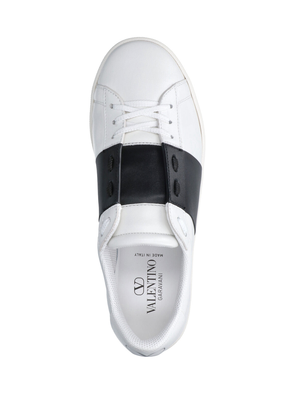 Low-Top Sneakers with Bold Black Midfoot Band