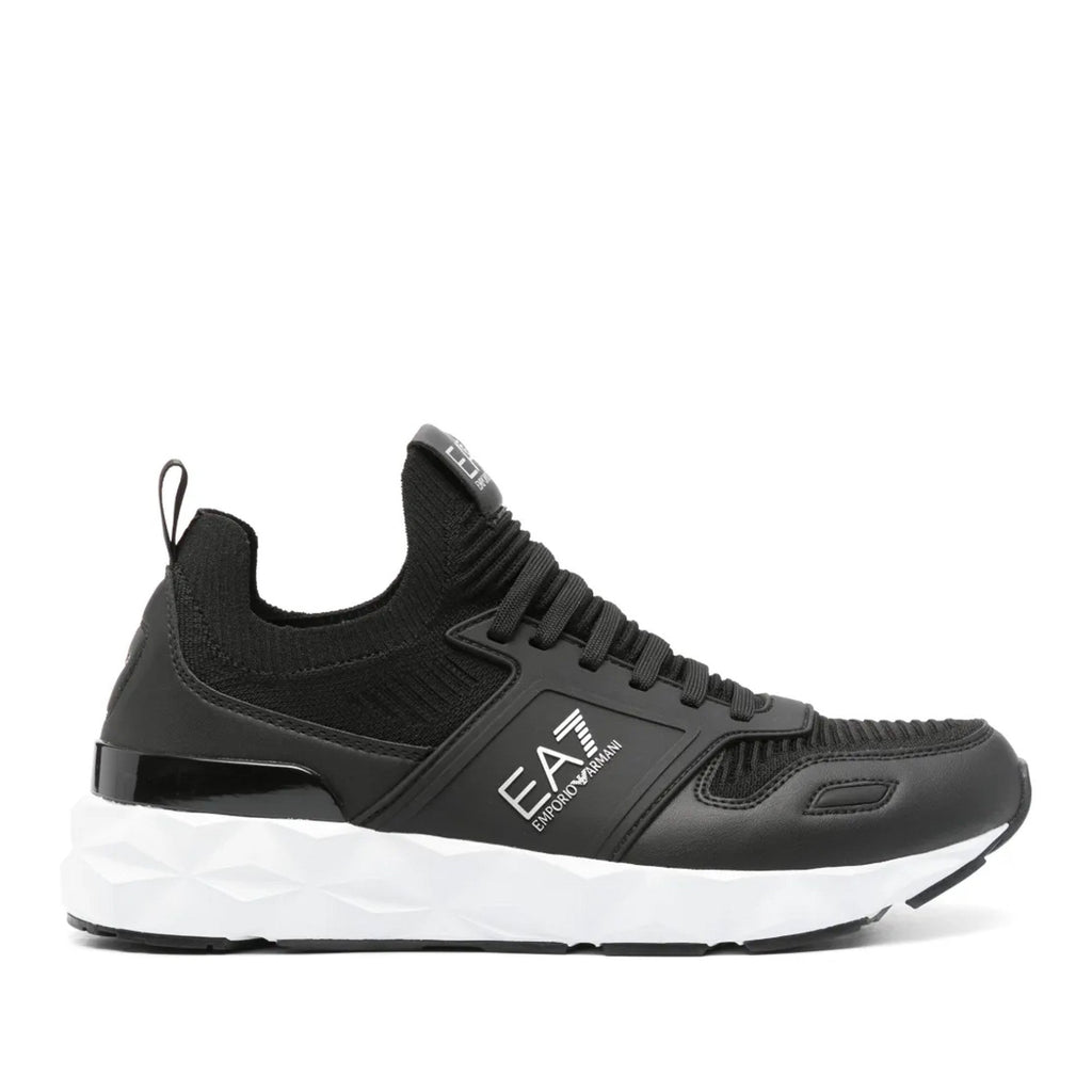 Black Sophisticated Textured Sole Sneakers