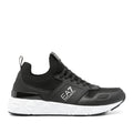 Black Sophisticated Textured Sole Sneakers