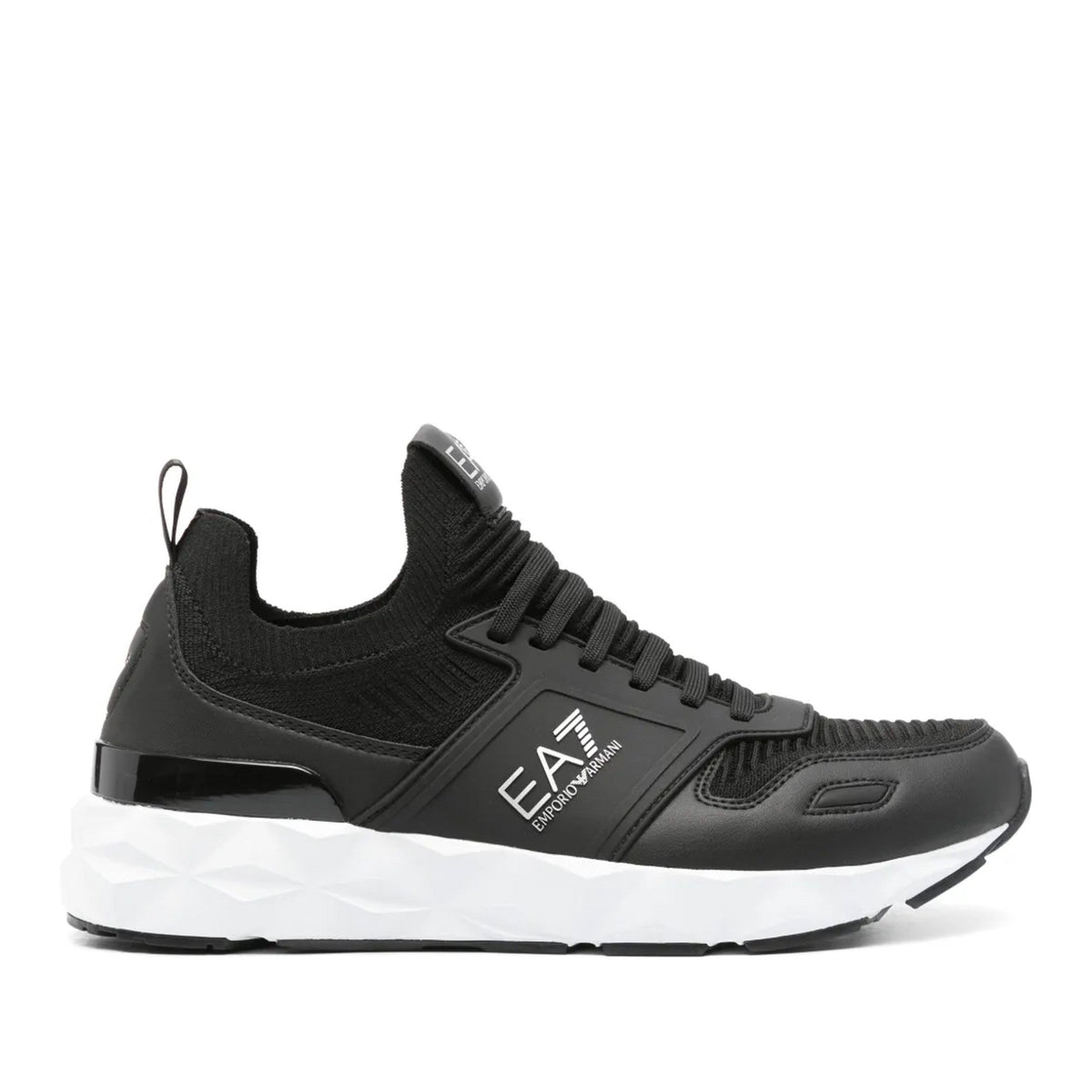 Black Sophisticated Textured Sole Sneakers
