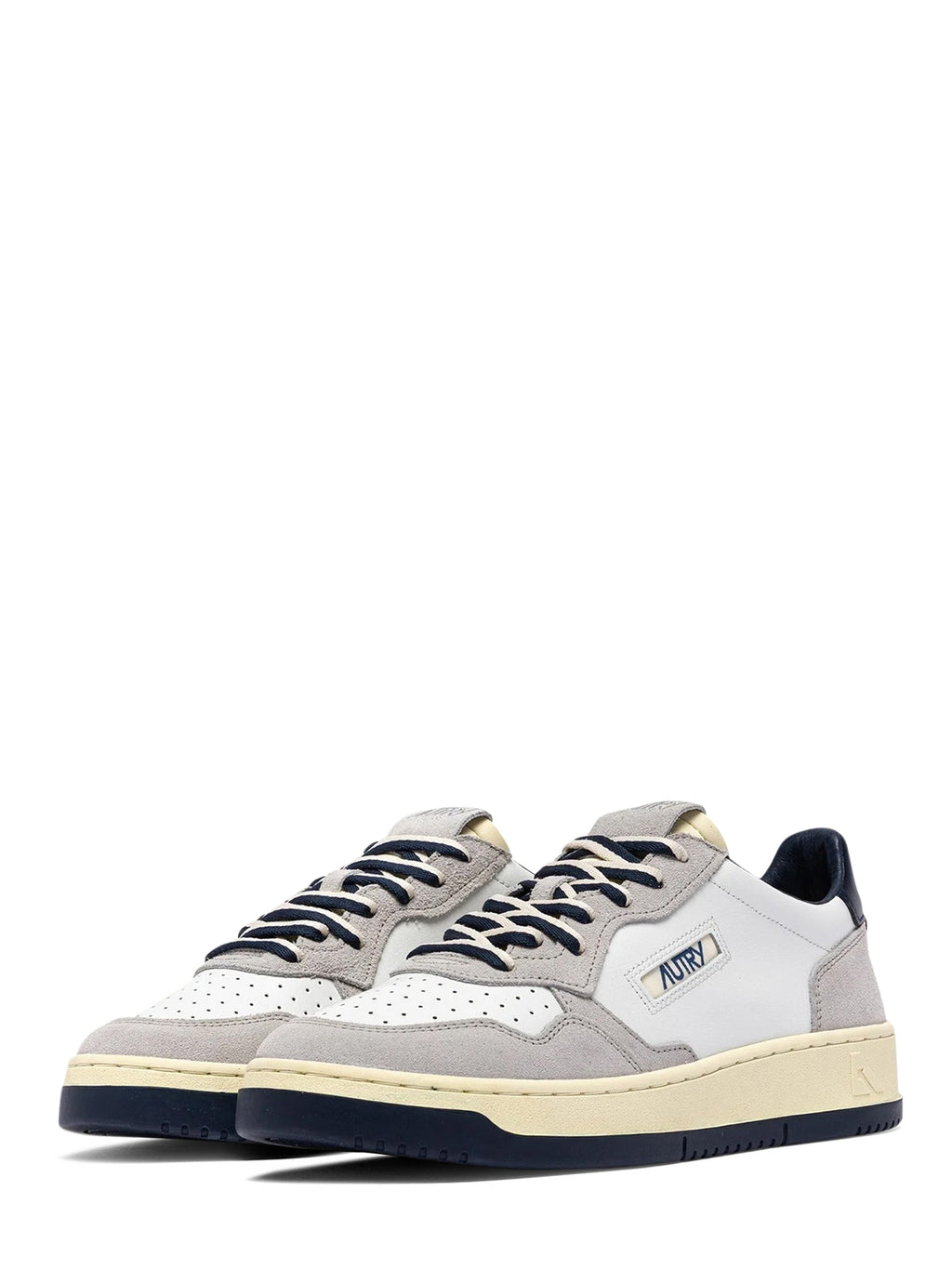 Low-top Sneakers with Leather and Suede Accents