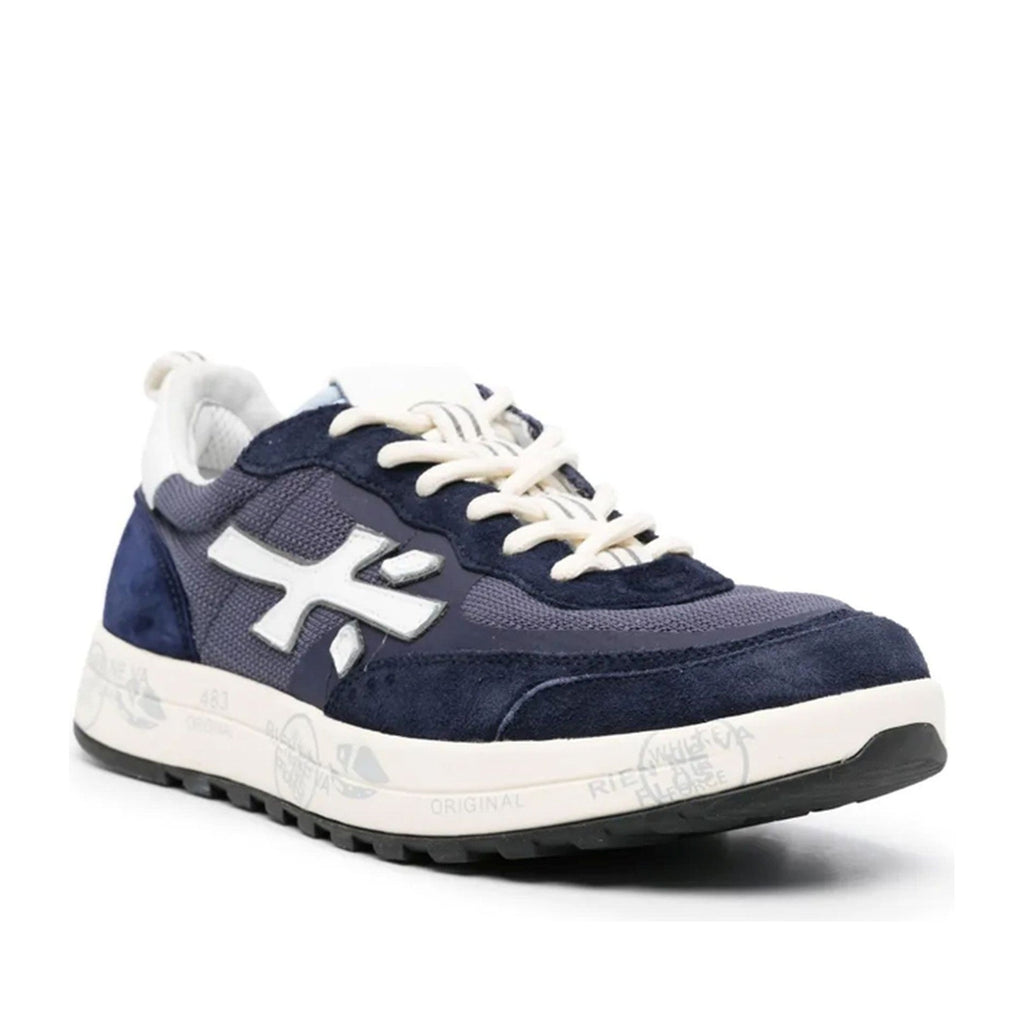 Black Nous Polyurethane Logo Sneakers
