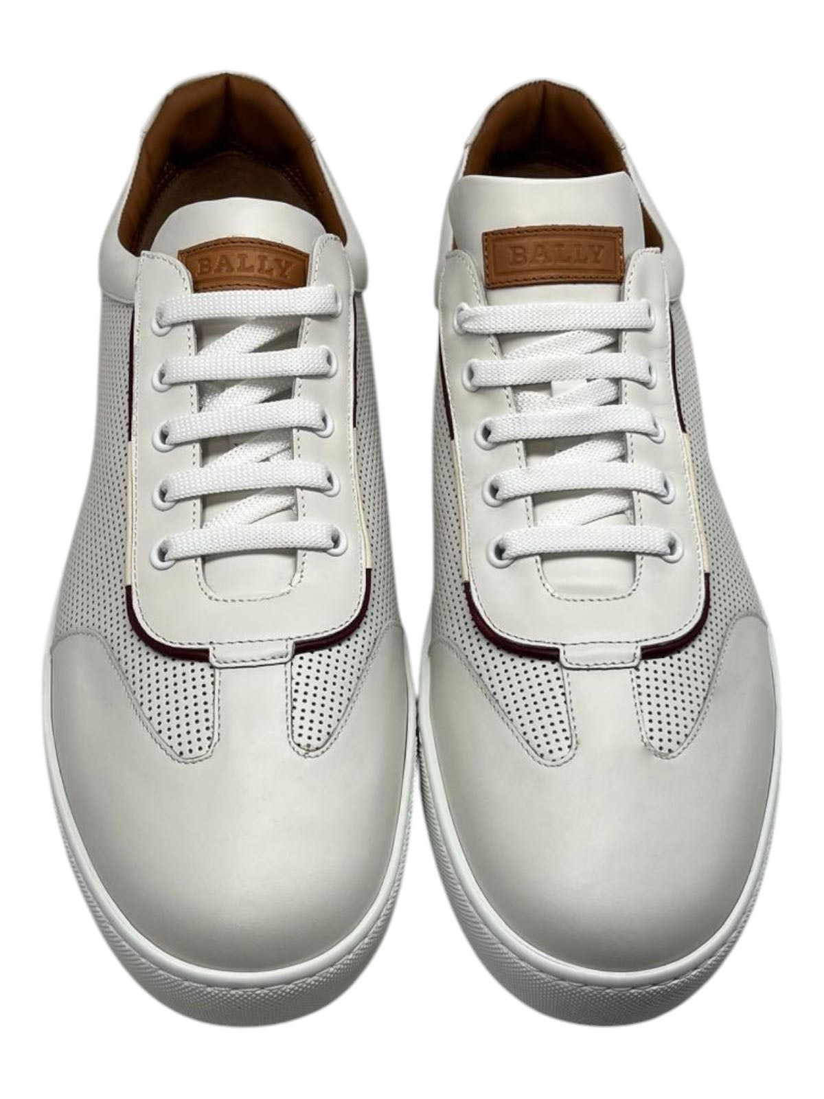Bally Baxley 6233852 Men's White Calf Perforated Sneakers