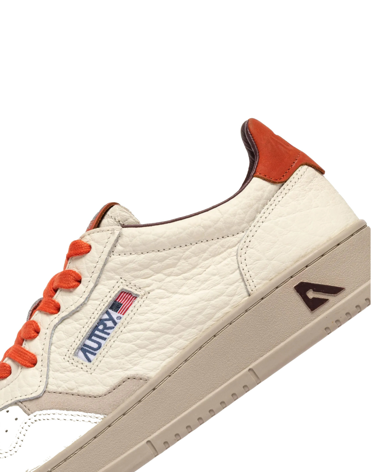 Low-Top Sneakers with Textured Leather and Nubuck Accents