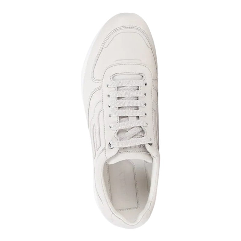 Bally Gismo 6239589 Men's Dusty White Calf Plain Leather Sneakers
