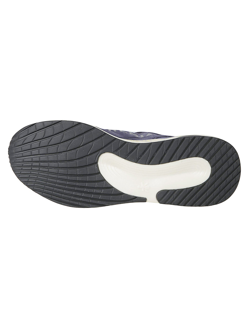 Dark Blue Moerun Leather-Blend Low-Top Sneakers