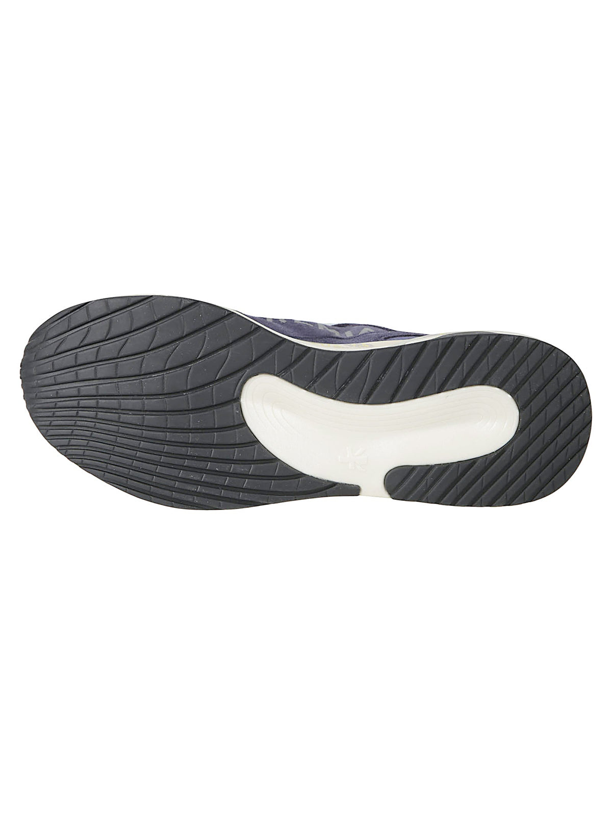 Dark Blue Moerun Leather-Blend Low-Top Sneakers