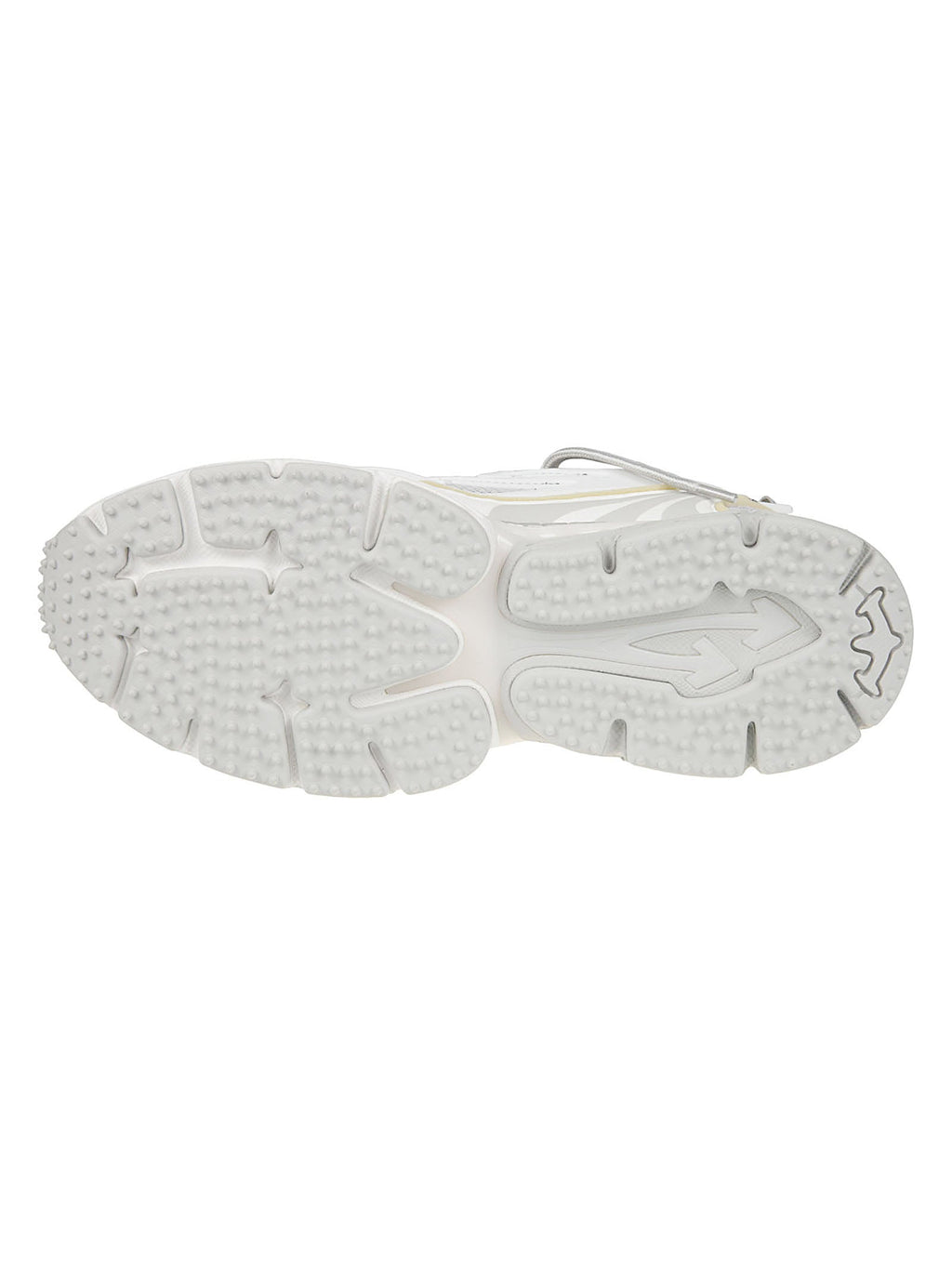 Be Right Back White Futuristic Textured Grip Sole Sneakers