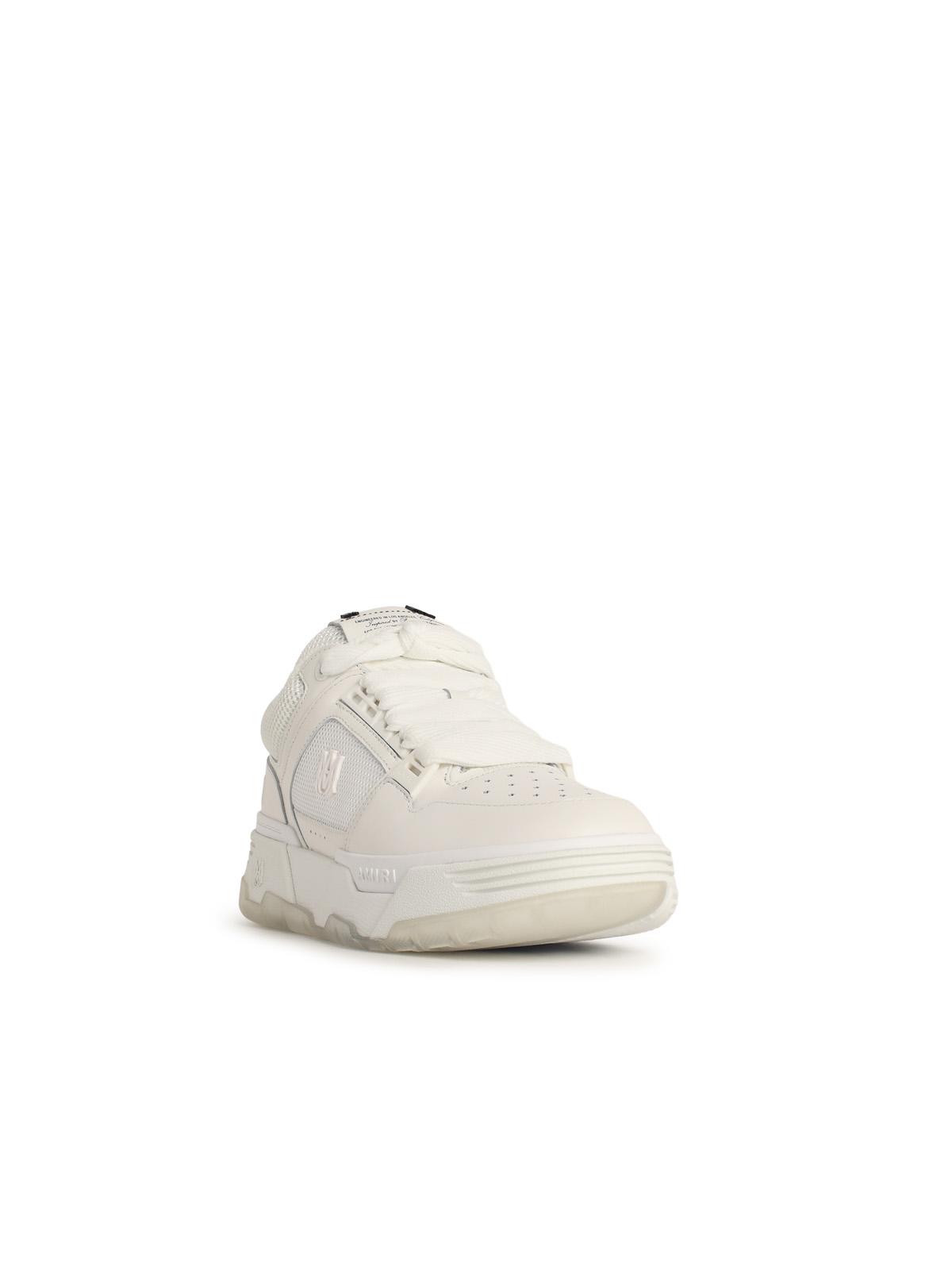 'Ma-1' White Leather Sneakers