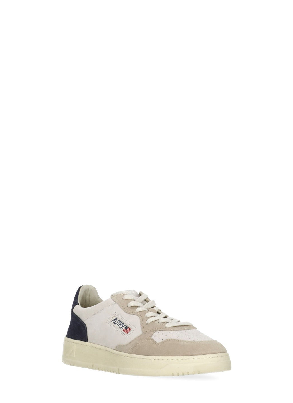 Ivory Suede Leather Sneakers