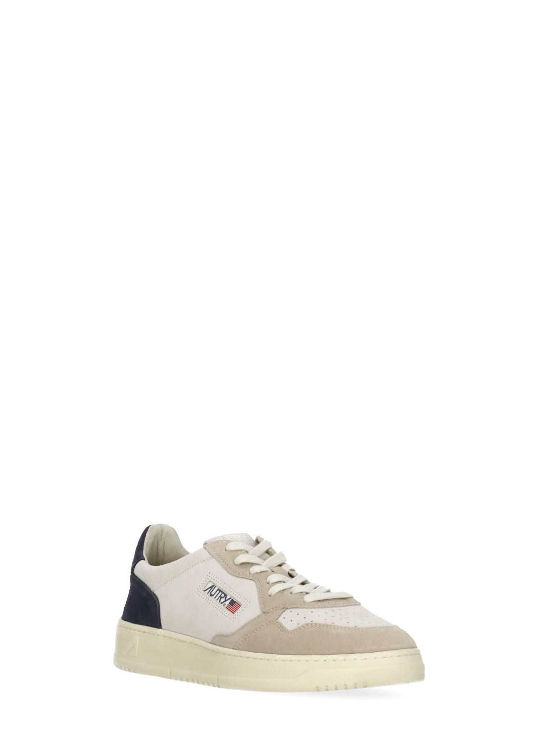 Ivory Suede Leather Sneakers