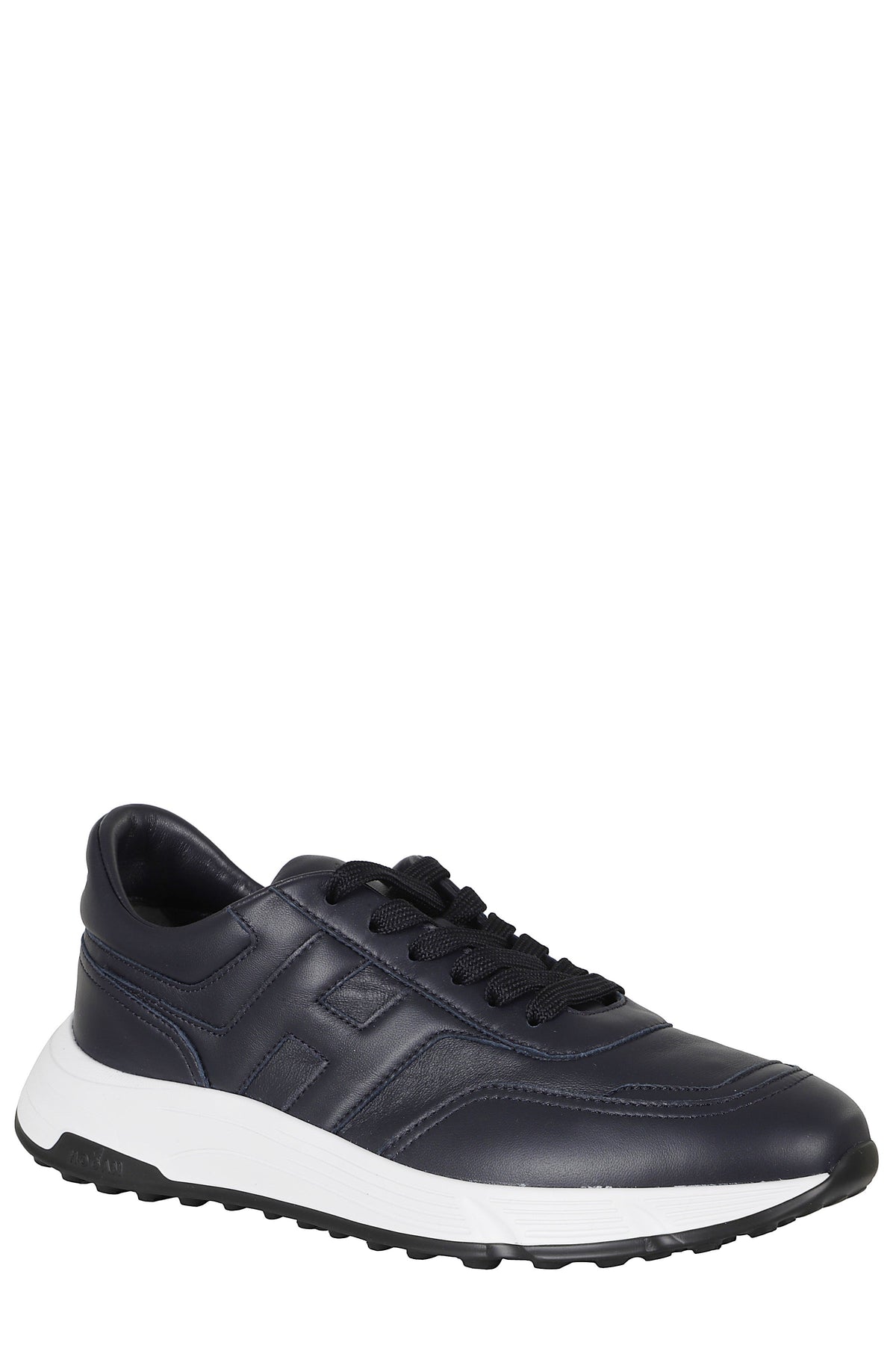Blue Hyperlight Smooth Leather Rubber Sole Leather Sneakers