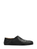 Black Minimalist Tabi Leather Shoes