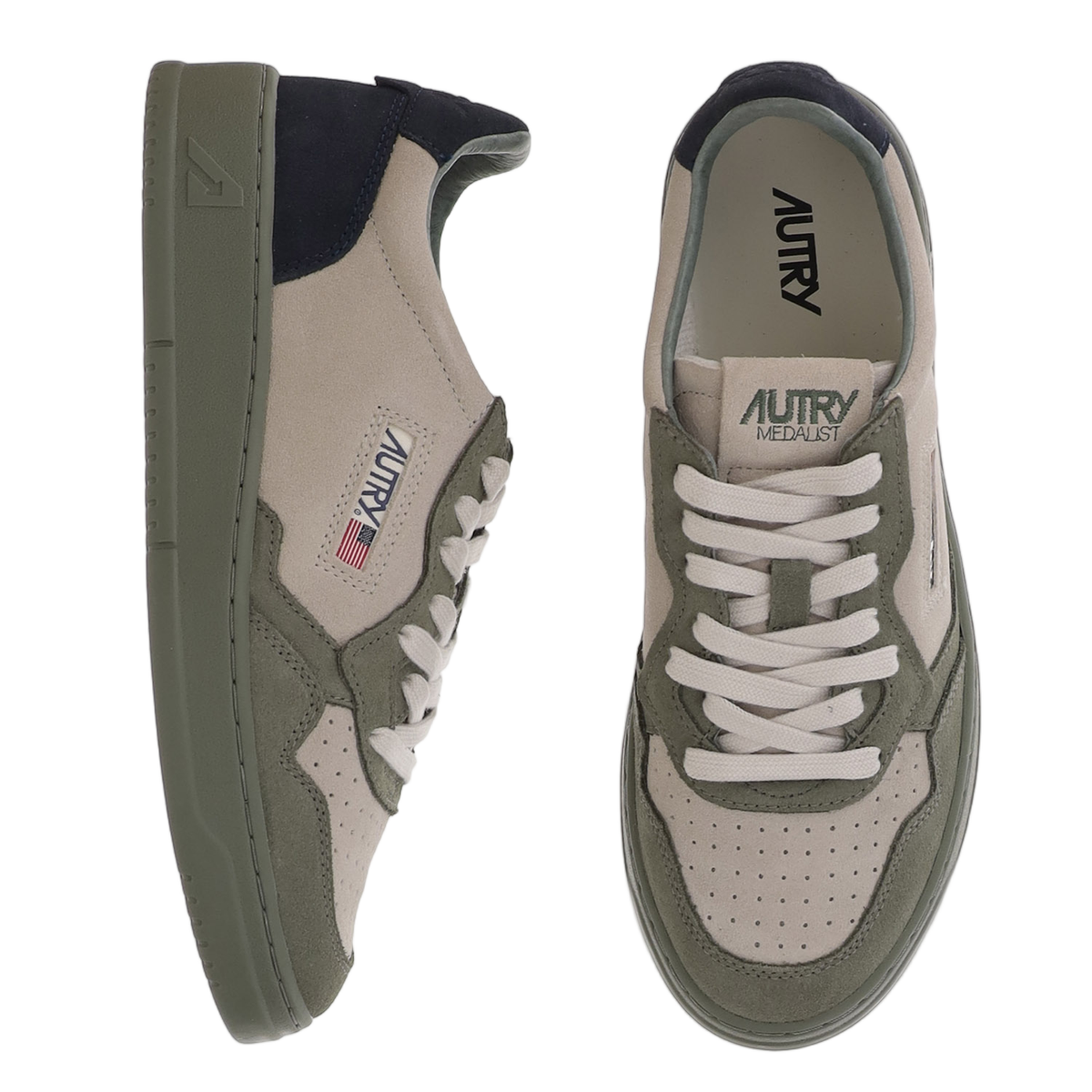 Medalist Low Sneakers With Contrast Heel Tab And Logo Detail