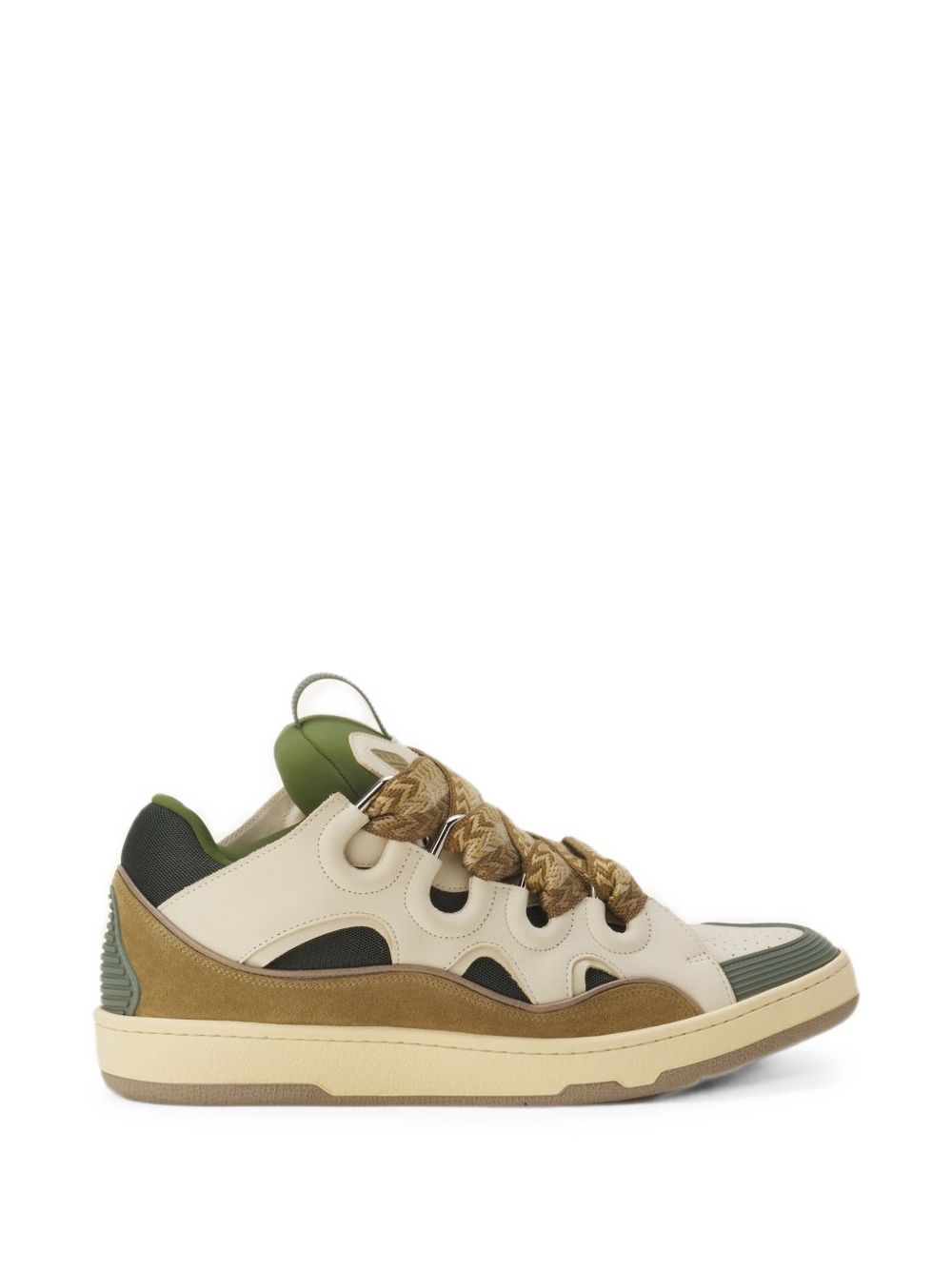 Low-Top Sneakers With Dynamic Panel Design And Textured Finish