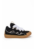 Lanvin Curb Suede Sneakers - Black/White