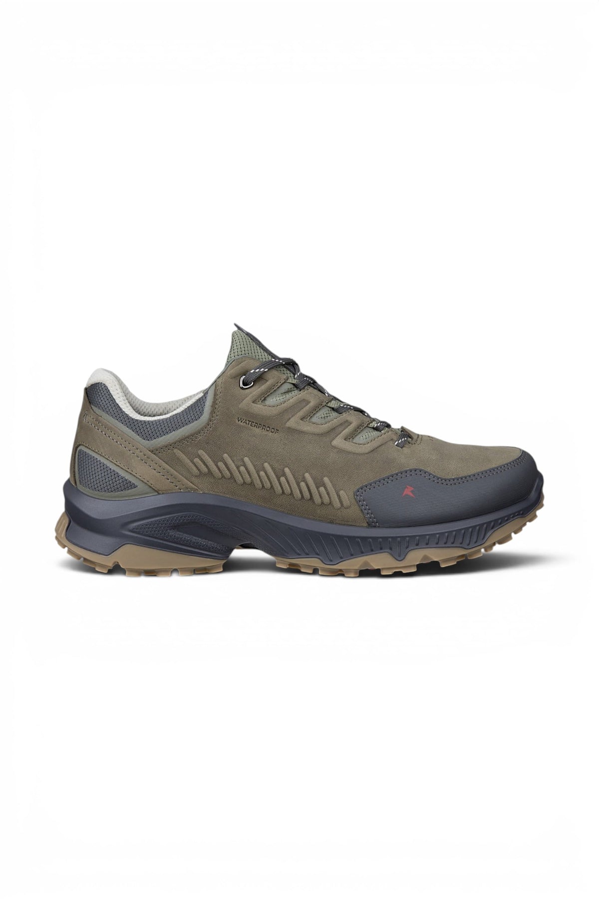 Ecco Men's Green Leather Waterproof Hiking Trainer Sneaker Shoes - Receptor XP