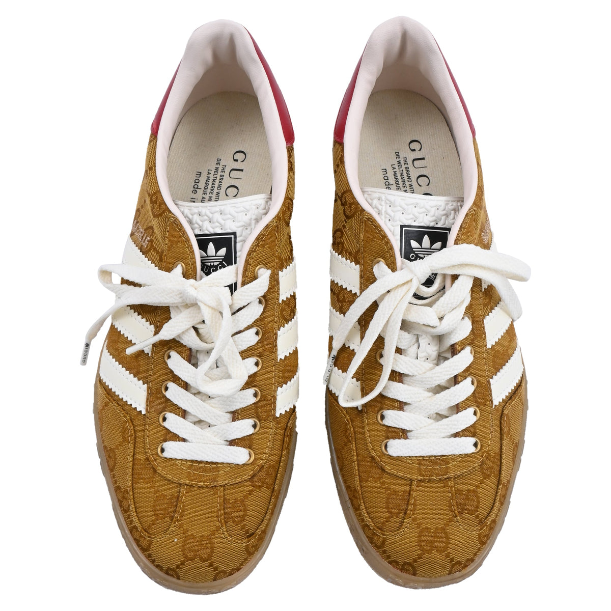 Gucci x Adidas Gazelle GG Monogram Sneakers in Brown Canvas