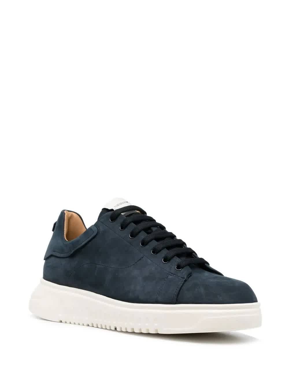 Emporio Armani Knurled Soles Nubuck Sneakers