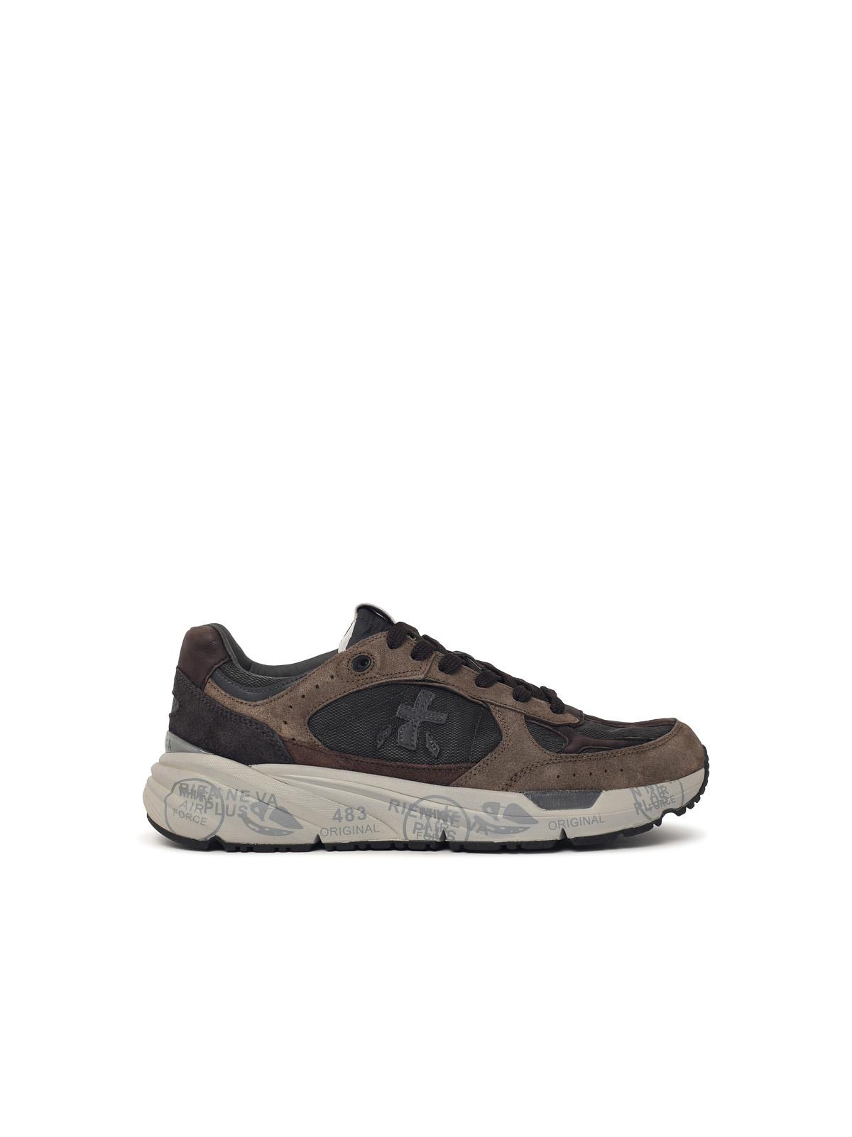 'Mase25 8421' Brown Suede Blend Sneakers