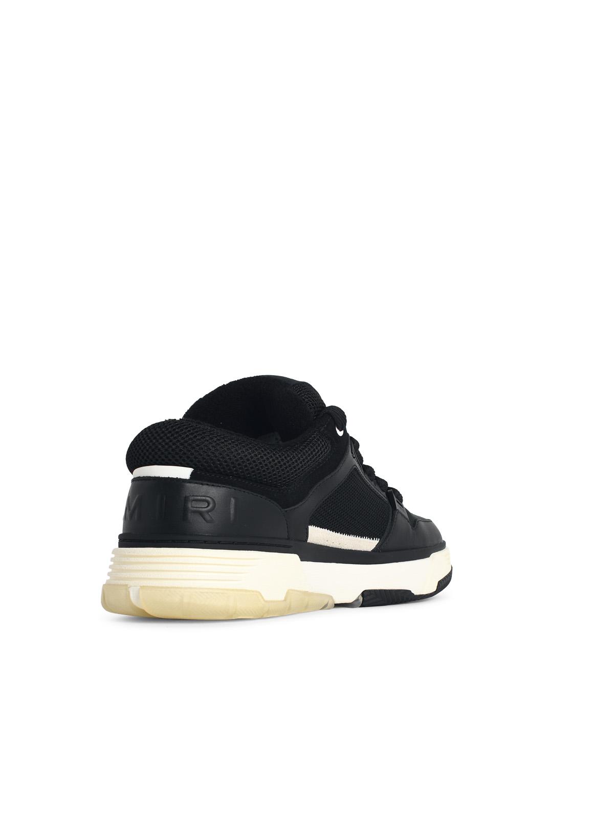 'Ma-1' Black Leather Blend Sneakers