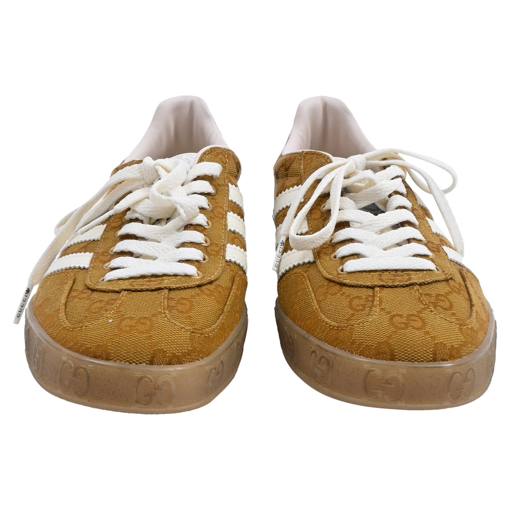 Gucci x Adidas Gazelle GG Monogram Sneakers in Brown Canvas