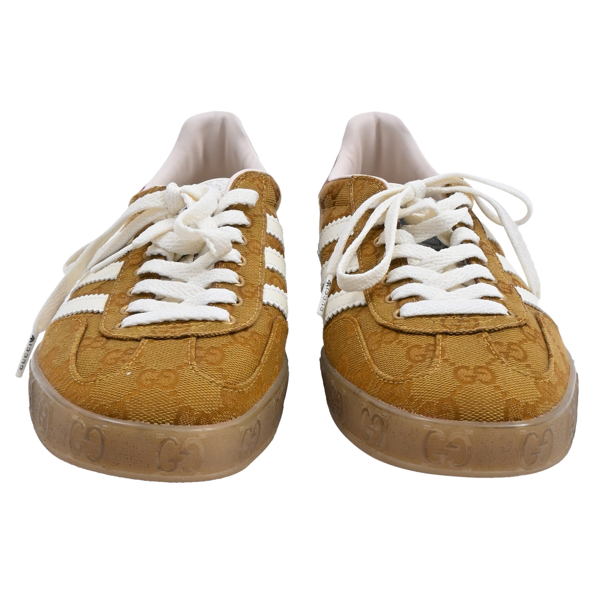Gucci x Adidas Gazelle GG Monogram Sneakers in Brown Canvas