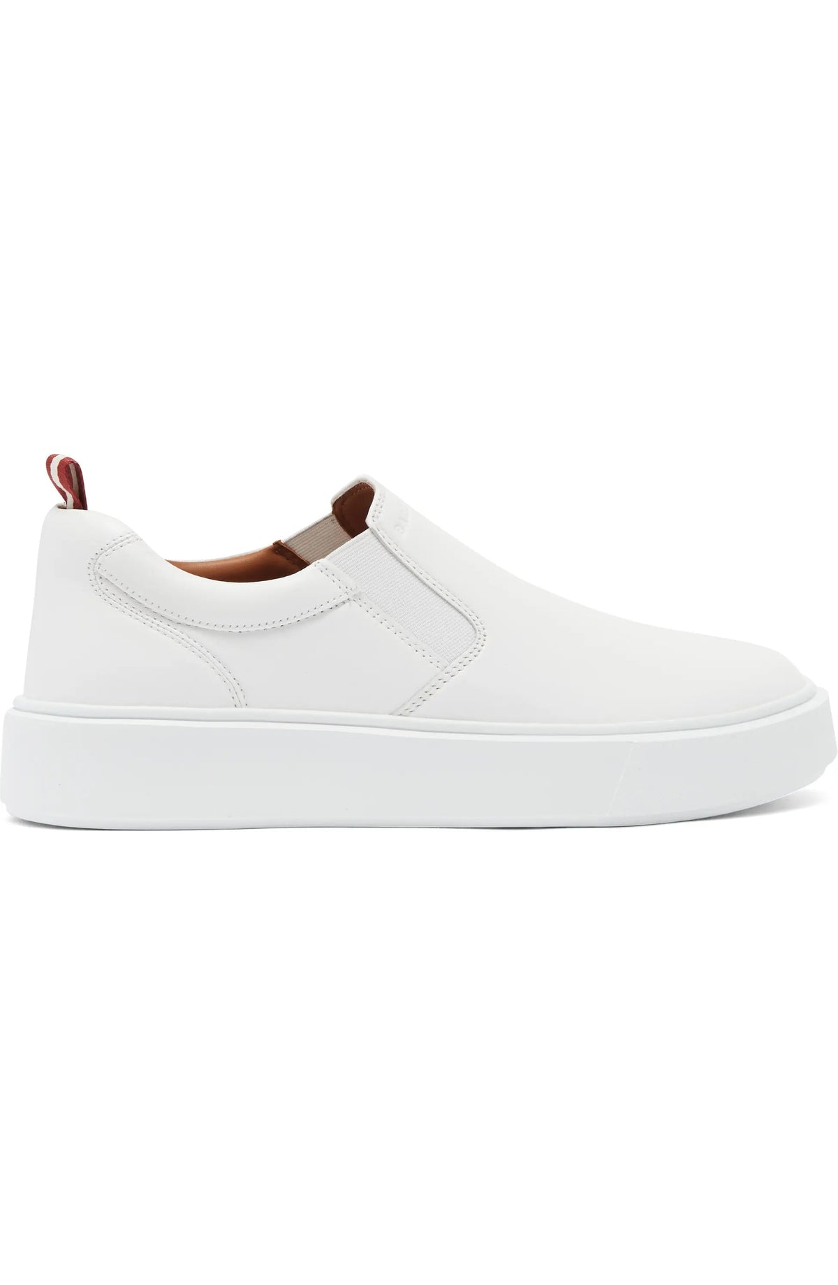 Bally Charles 6240397 Men's White Lamb Leather Sneakers