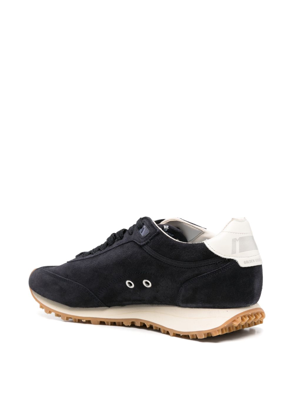 Low-Top Black Suede Star Detail Sneakers