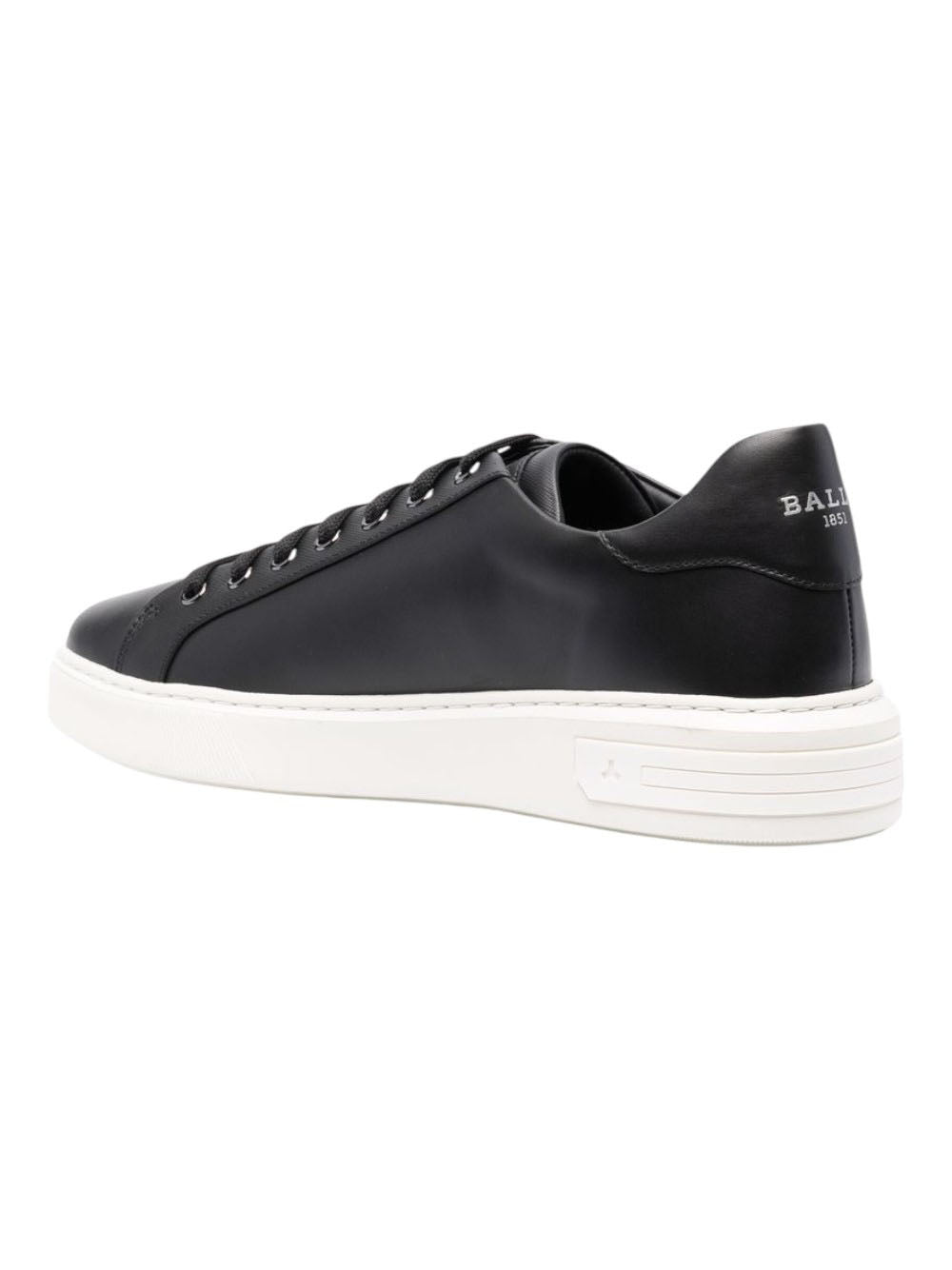 Bally Mylton 6239629 Black Calf Embossed Leather Sneakers