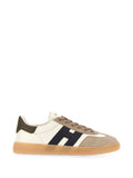 Low-Top Textured Logo Sneakers