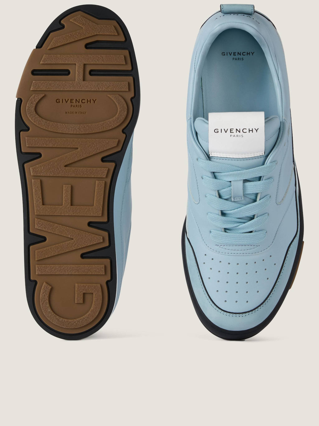 Low-Top Sneakers In Smooth Calf Leather With Contrasting Details