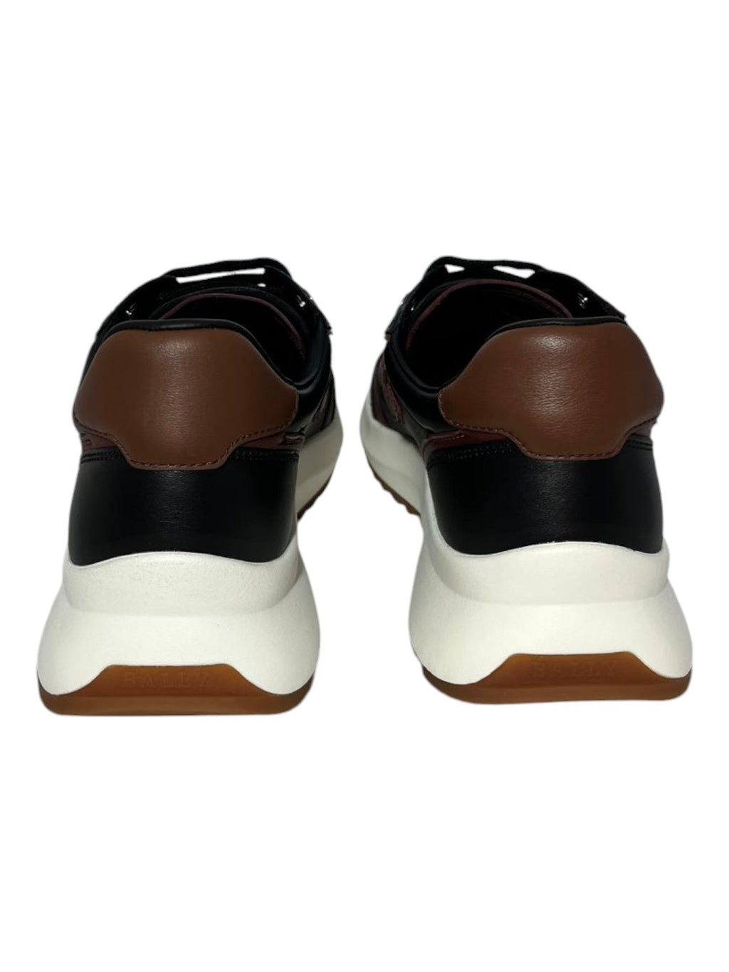 Bally Demmy 6301864 Men's Black/Heritage Red/Cuero Leather Sneakers