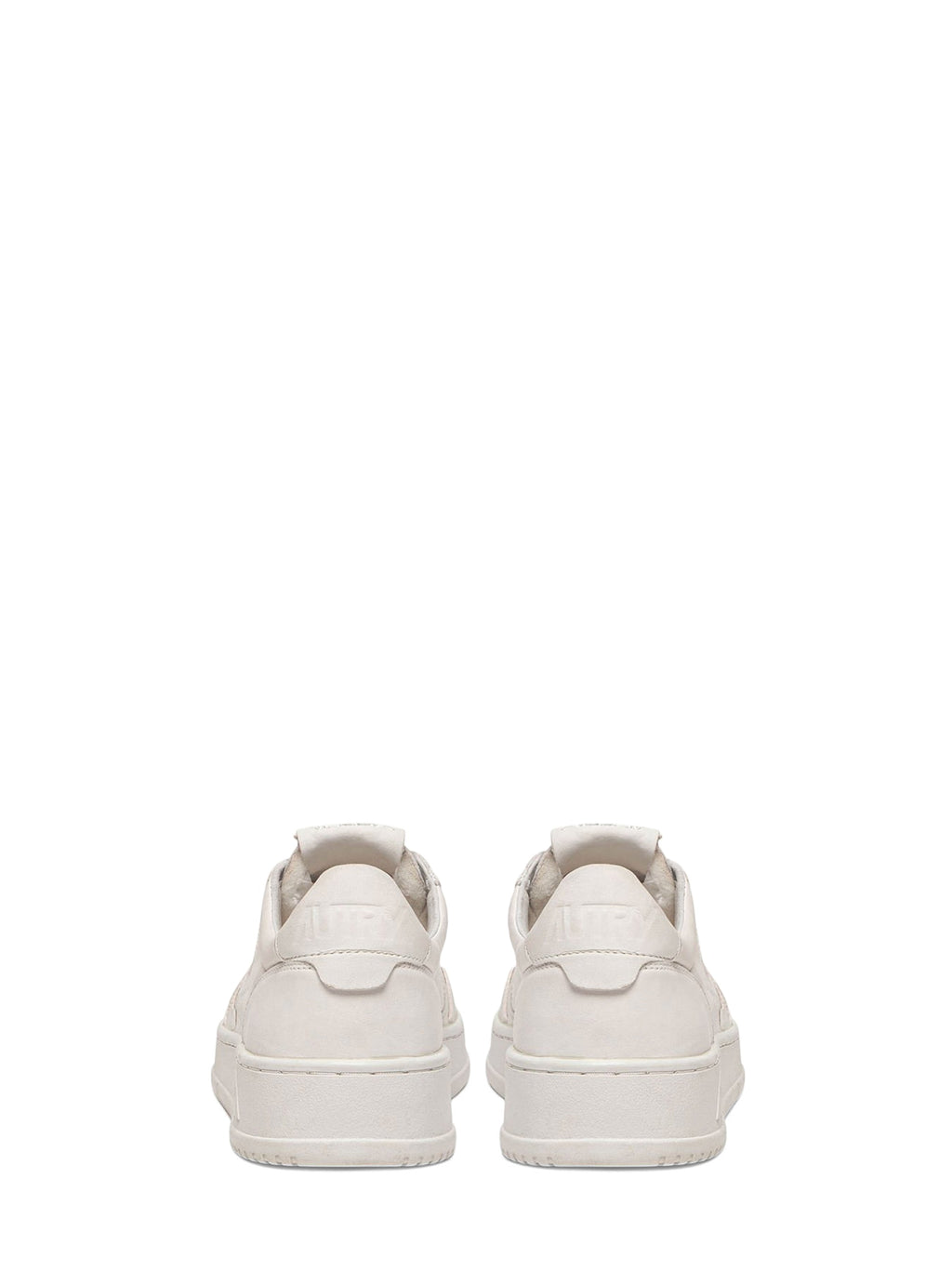 Low-Top Goat Leather Sneakers with Perforated Detailing