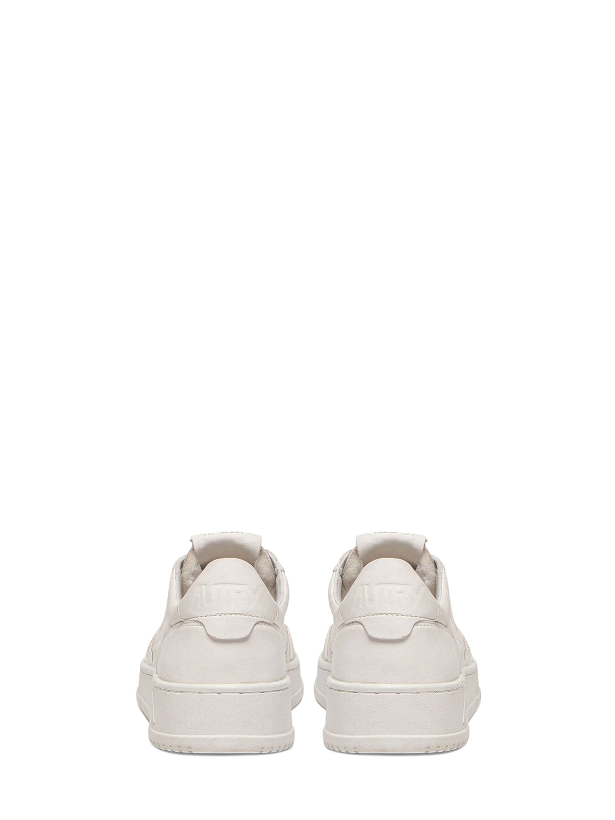 Low-Top Goat Leather Sneakers with Perforated Detailing