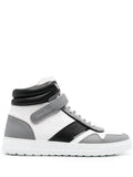 Ferragamo Logo-Print Hi-Top Sneakers