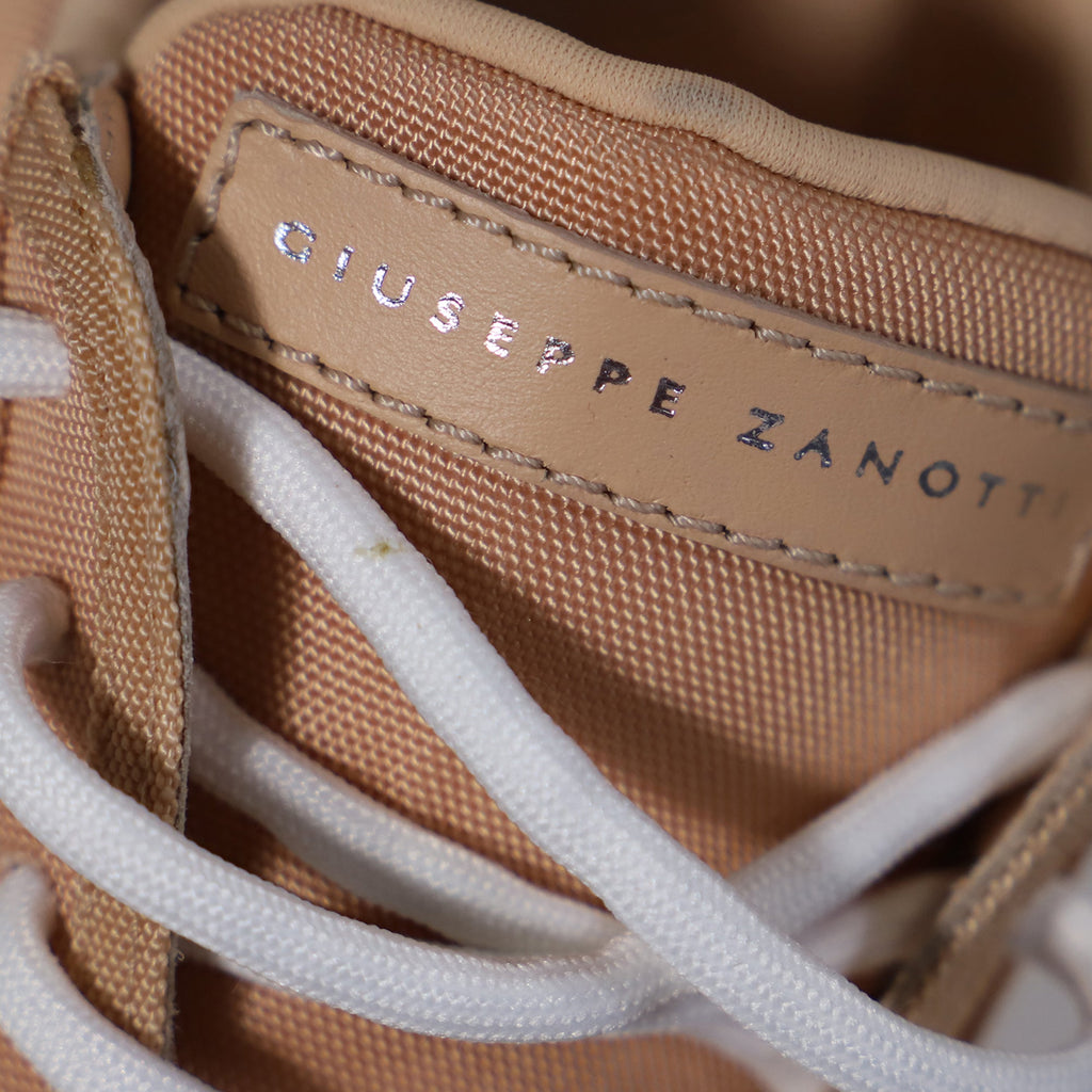 Giuseppe Zanotti Blabber Low Top Trainers in Pink Cotton